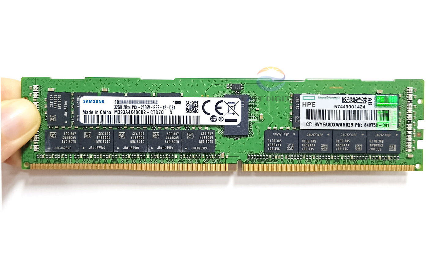 M393A4K40CB2-CTD Samsung 32GB 2RX4 PC4-2666v HPE 840758-091 ECC Server Memory
