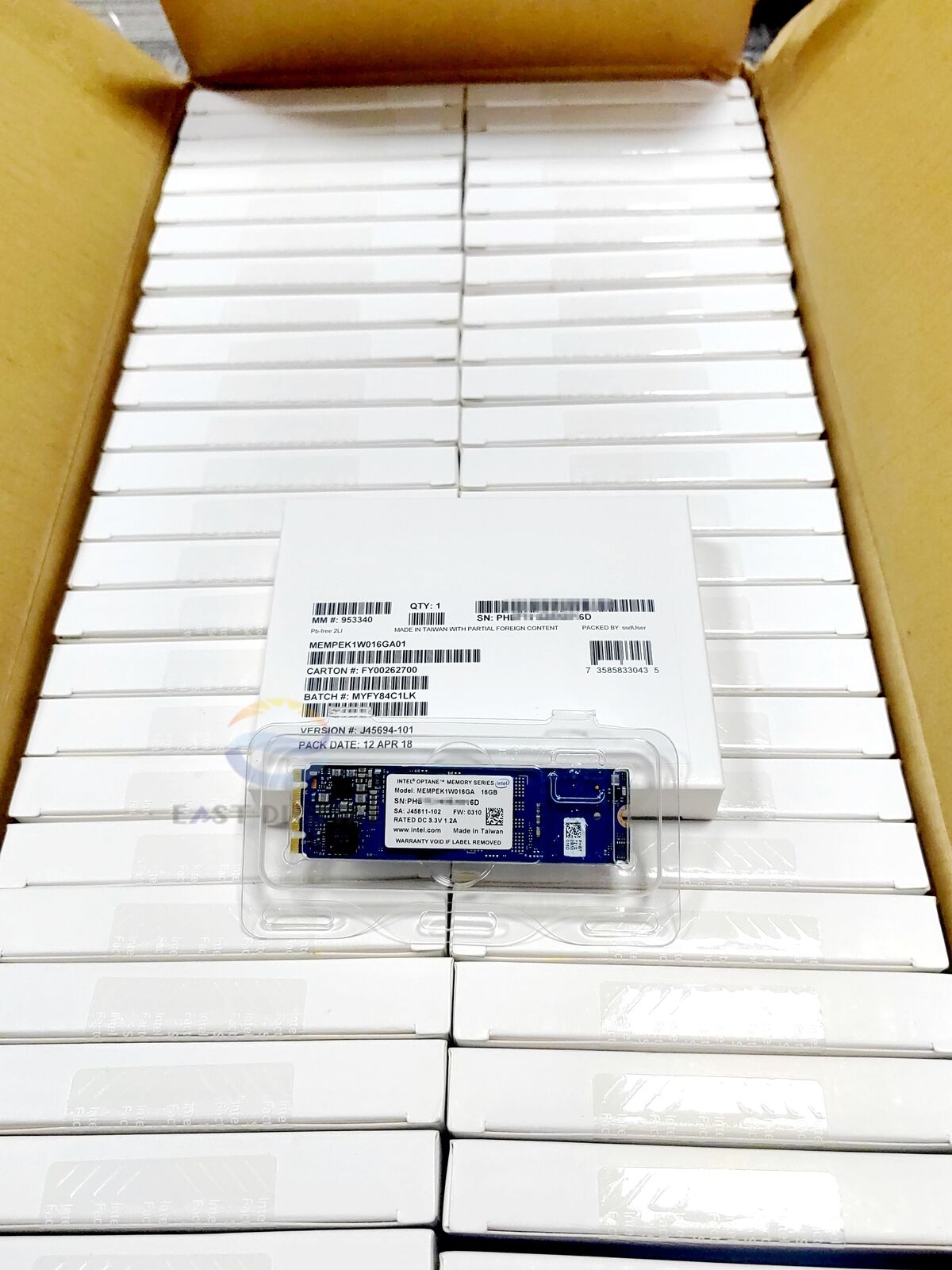 Intel MEMPEK1W016GA 16GB NVMe M.2 2280 PCIe 3.0 J45811-102 Optane SSD Memory New