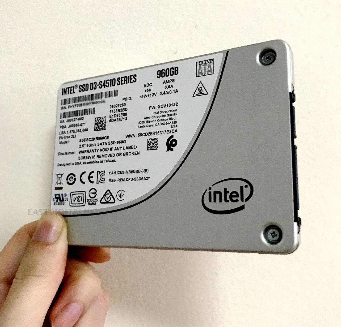 Intel SSDSC2KB960G801 D3 S4510 Series 960GB 2.5 6Gb/s SATA SSD 3D2 TLC New