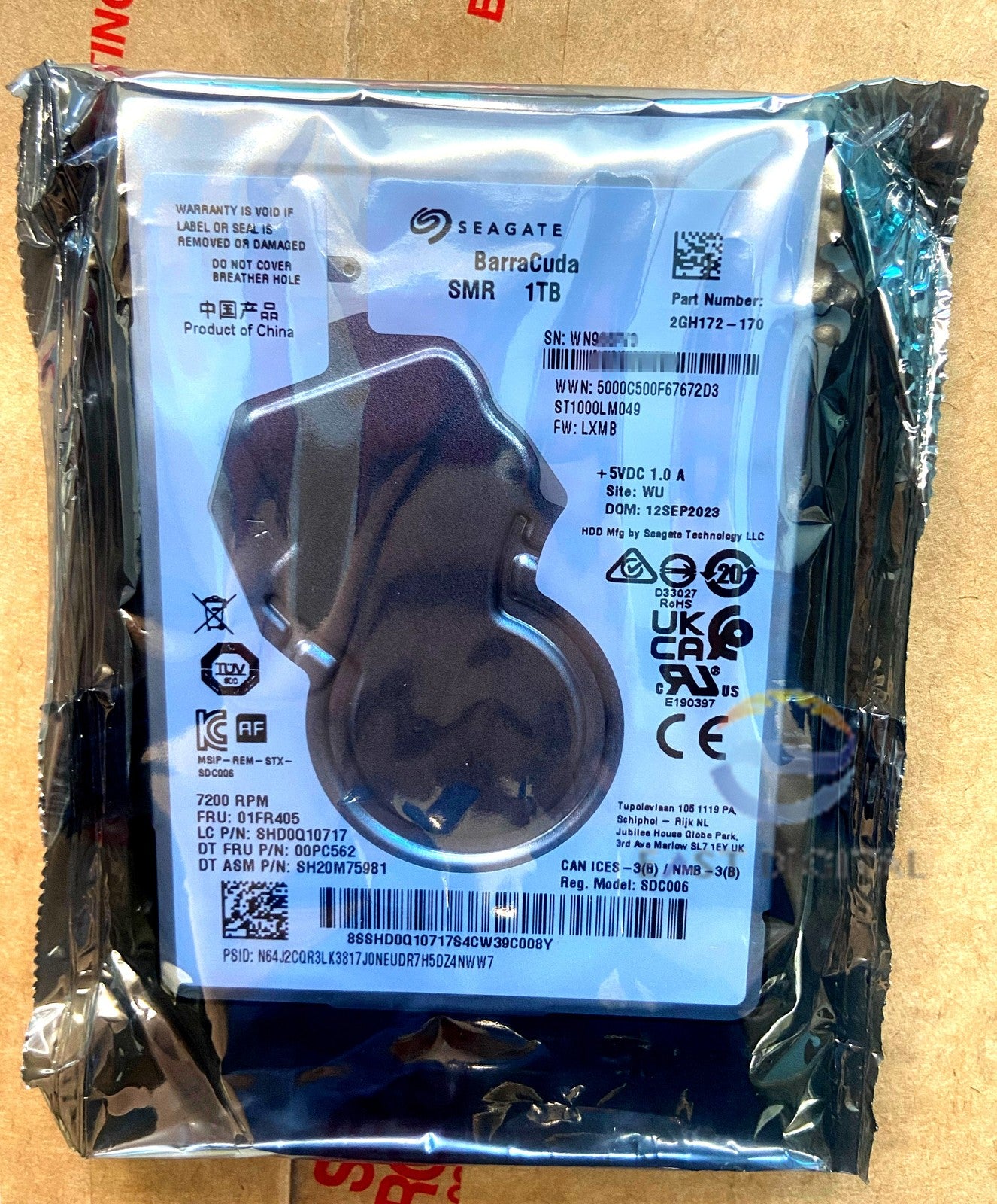 ST1000LM049 1TB Seagate Barracuda 2.5'' SATA 7200RPM 6.0Gbs 128MB Hard Drive New