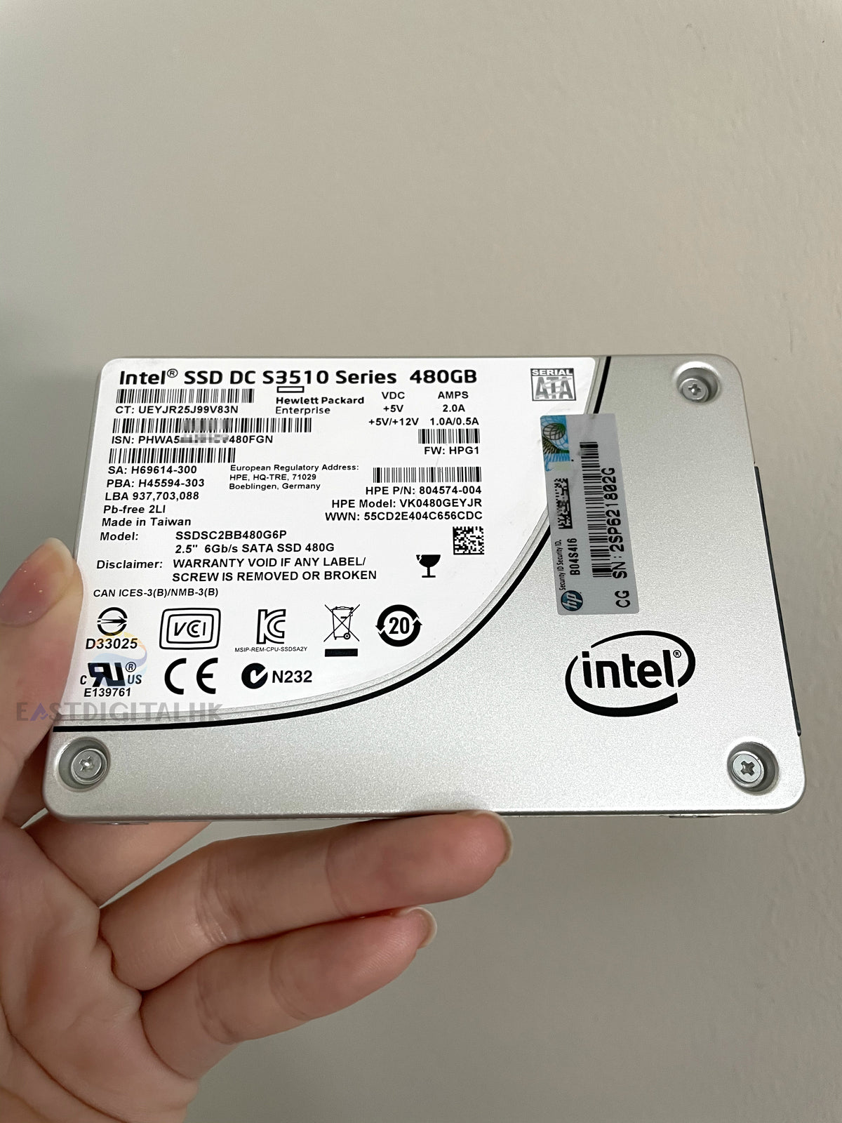 Intel DC S3510 480GB SSDSC2BB480G6 SSDSC2BB480G6P HPE 804574-004 2.5 SATA SSD