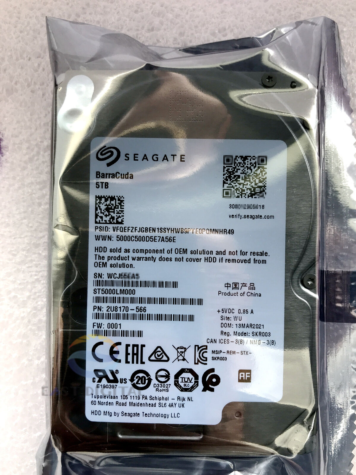 ST5000LM000 Barracuda Seagate 5TB 2.5" 128MB SATA Hard Drive 100% Generic FW NEW