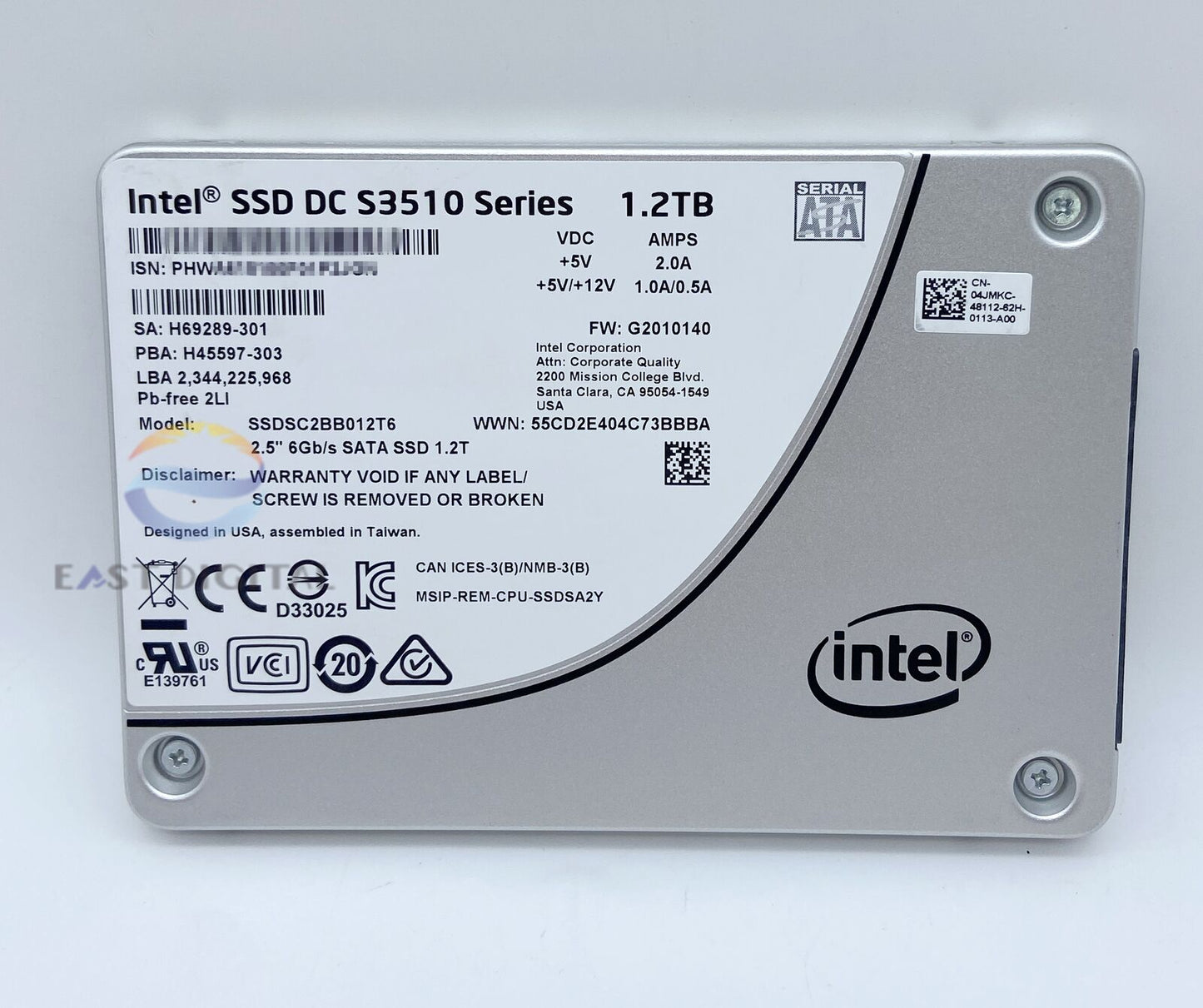 Intel SSDSC2BB012T6 SSD DC S3510 Series 1.2TB 2.5" 6Gb/s SATA Solid State Drive