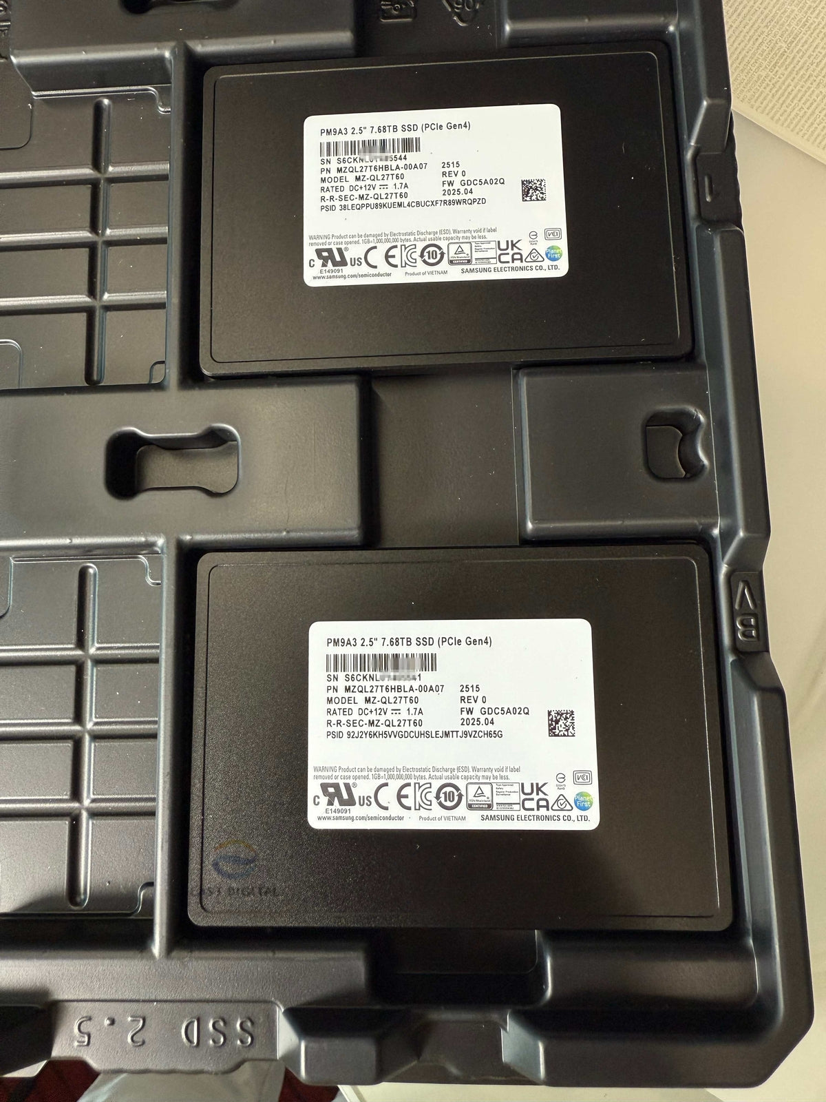 Samsung MZ-QL27T60 PM9A3 7.68TB U2 2.5'' NVMe PCIe Gen4 MZQL27T6HBLA-00A07 SSD New