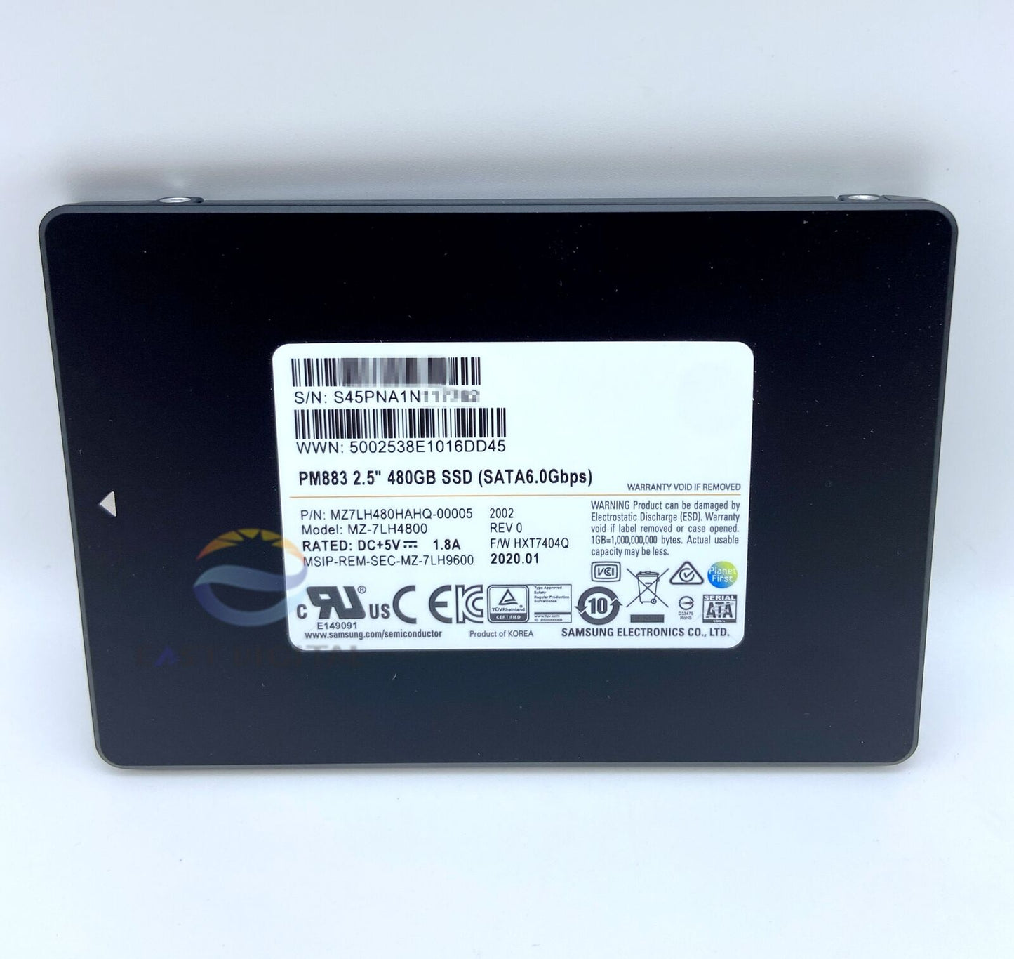 Samsung PM883 480GB SATA 6.0Gbps Enterprise SSD MZ-7LH4800 MZ7LH480HAHQ-00005