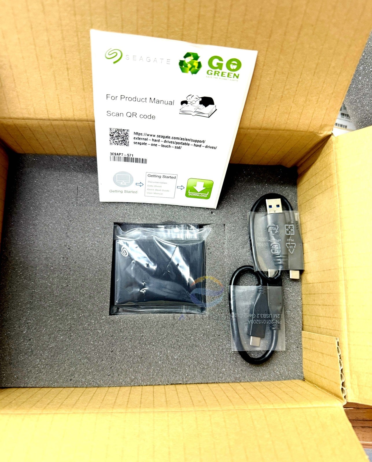 Seagate STKG1000400 One Touch 1TB External SSD USB 3.0 Type-C Black 1030Mb/s