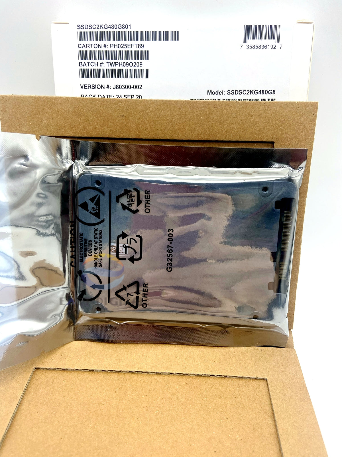Intel SSDSC2KG480G801 D3-S4610 Series 480GB 2.5'' TLC 3D2 7mm SATA 6Gb/s SSD New