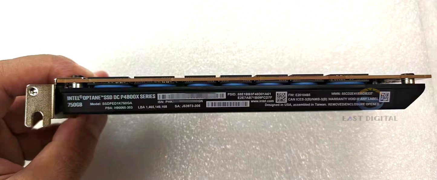 Intel DC P4800X OPTANE SSDPED1K750GA 750GB HHHL PCIe 3.0 NVMe Solid State Drive