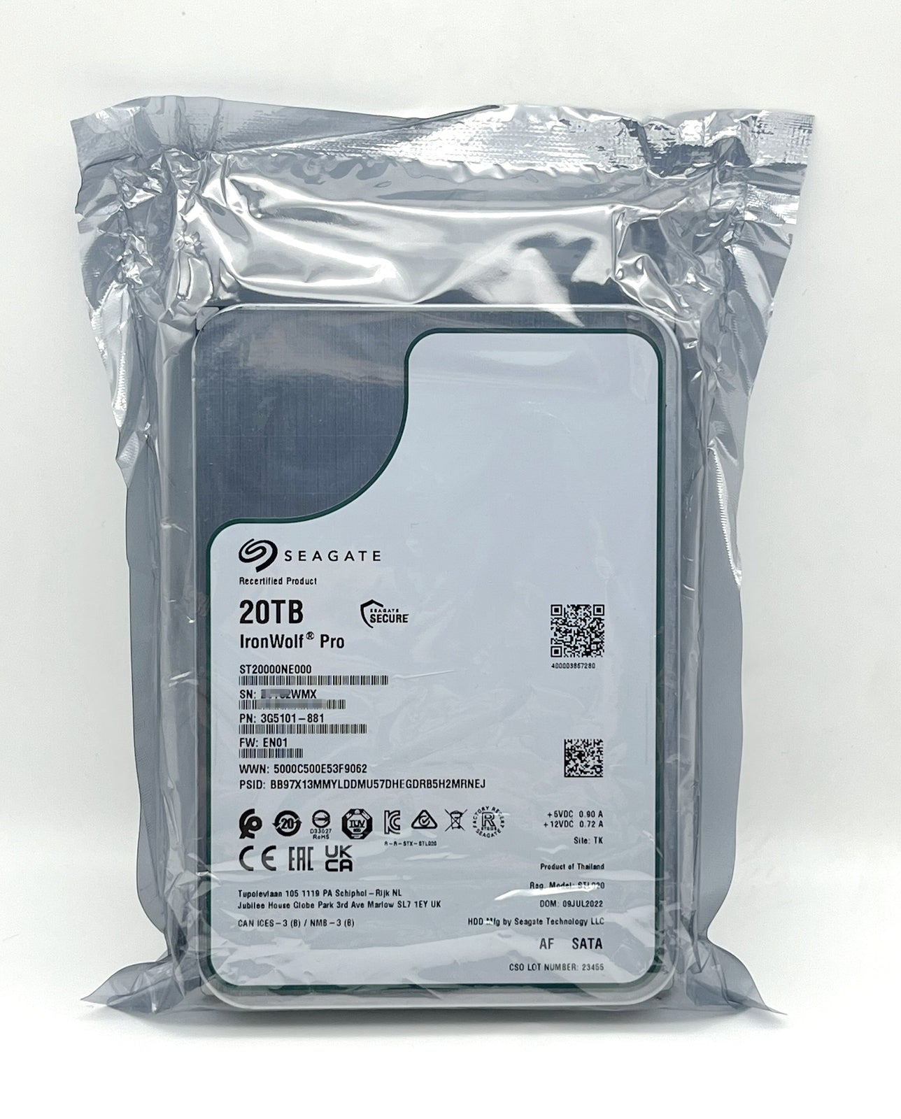 ST20000NE000 Seagate NAS Ironwolf Pro 20TB 3.5 256M Internal SATA Hard Drive