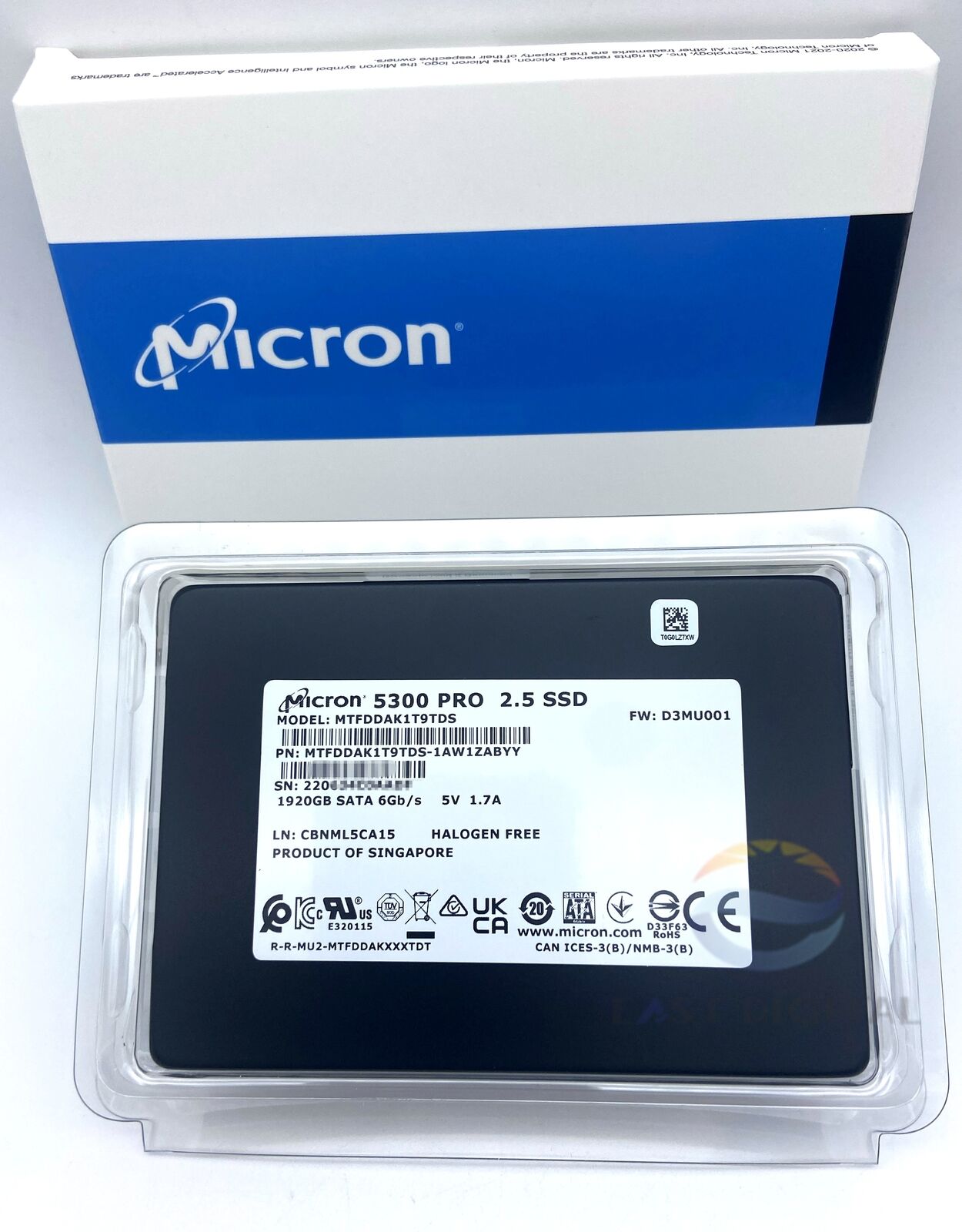 MTFDDAK1T9TDS Micron 5300 Pro 1920GB 1AW1ZABYY SATA 2.5in 6Gbs Solid State Drive