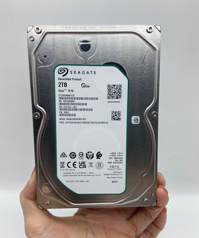 Seagate Exos 7E10 ST2000NM017B 2 TB SATA 6Gb/s 3.5" 7200 RPM Hard Drive