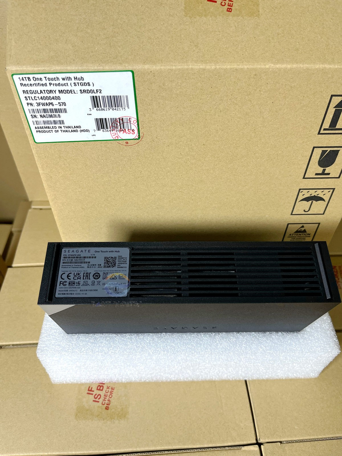 Seagate One Touch Drive Hub 14TB 3.5'' External STLC14000400 USB-C Desktop HDD