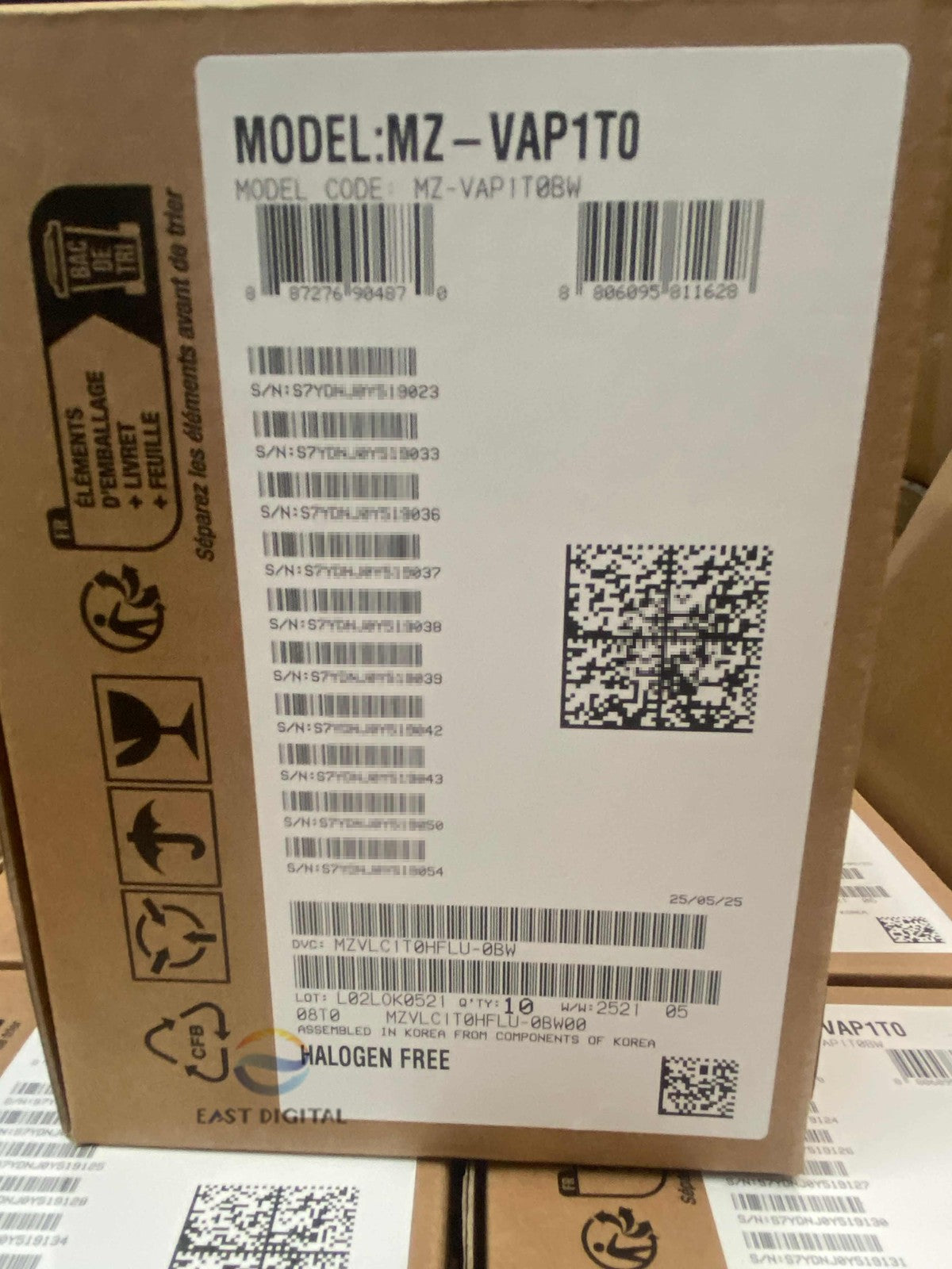 Samsung 9100 PRO MZ-VAP1T0 1TB PCIe 5.0 x4 NVMe M.2 2280 Solid State Drive 2025+