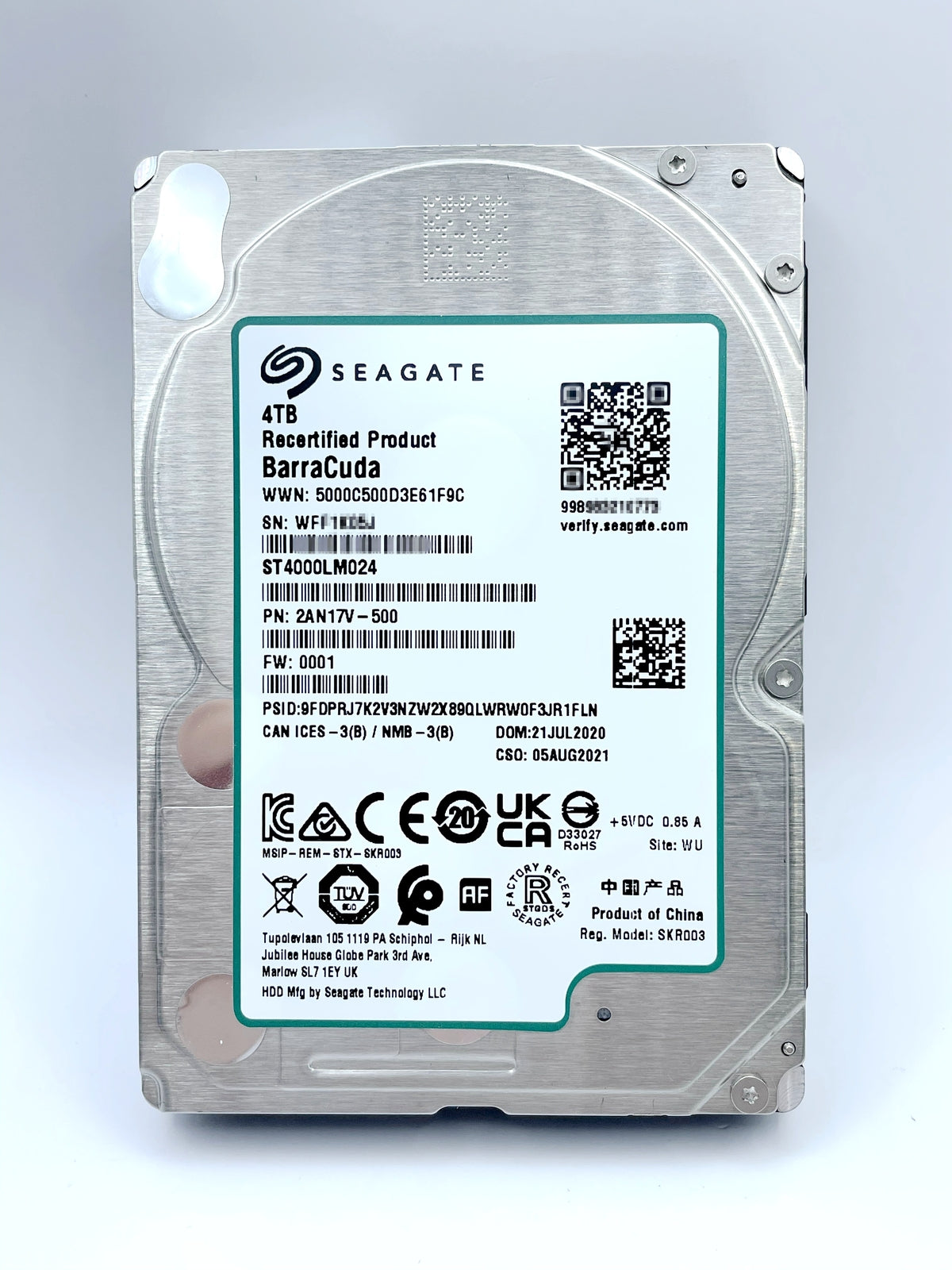 Seagate ST4000LM024 Barracuda 4TB 2.5" SATA 5400RPM 128MB 6.0Gb/s Hard Drive