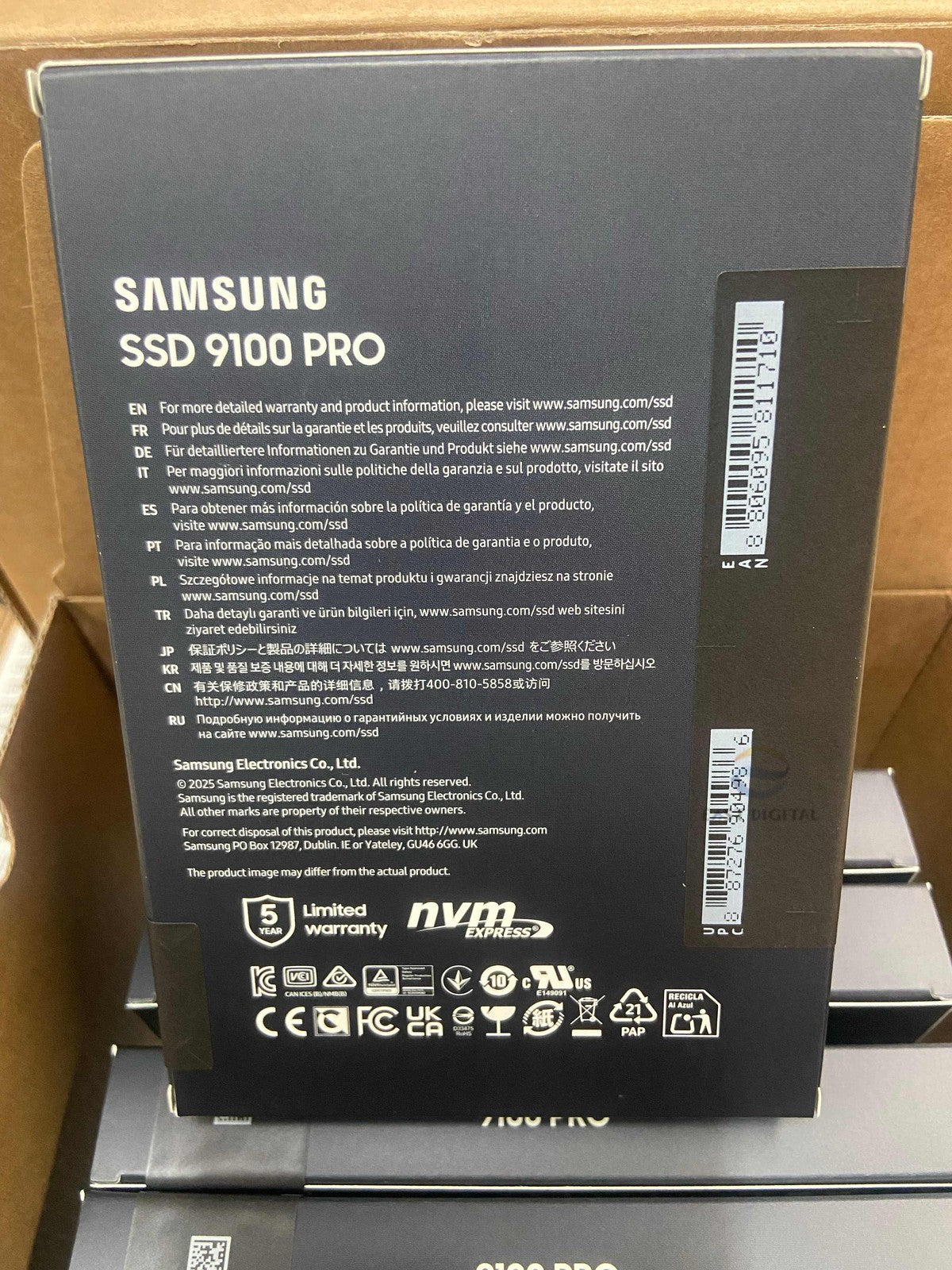 Samsung 9100 PRO MZ-VAP2T0 2TB PCIe 5.0 x4 NVMe M.2 2280 Solid State Drive 2025+