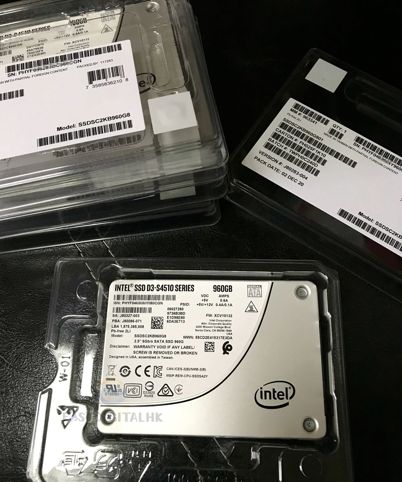 Intel SSDSC2KB960G801 D3 S4510 Series 960GB 2.5 6Gb/s SATA SSD 3D2 TLC New