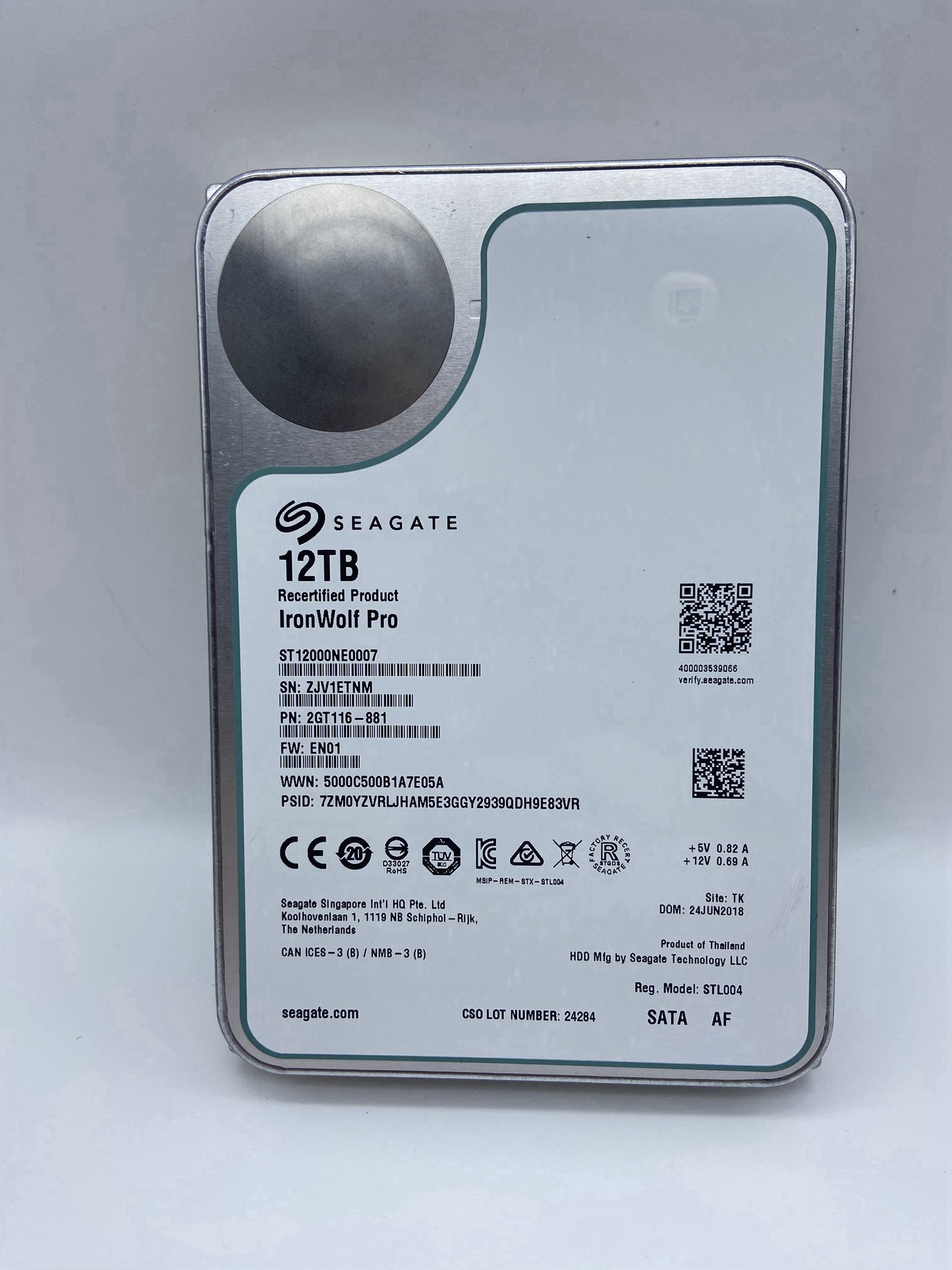 Seagate ST12000NE0007 Ironwolf Pro 12TB 7200 RPM SATA 3.5" Internal NAS Hard Drive