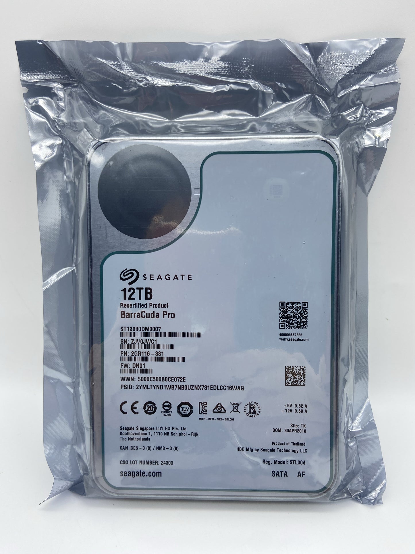 Seagate Barracuda Pro ST12000DM0007 12TB SATA 3.5 Internal Hard Drive Performance HDD