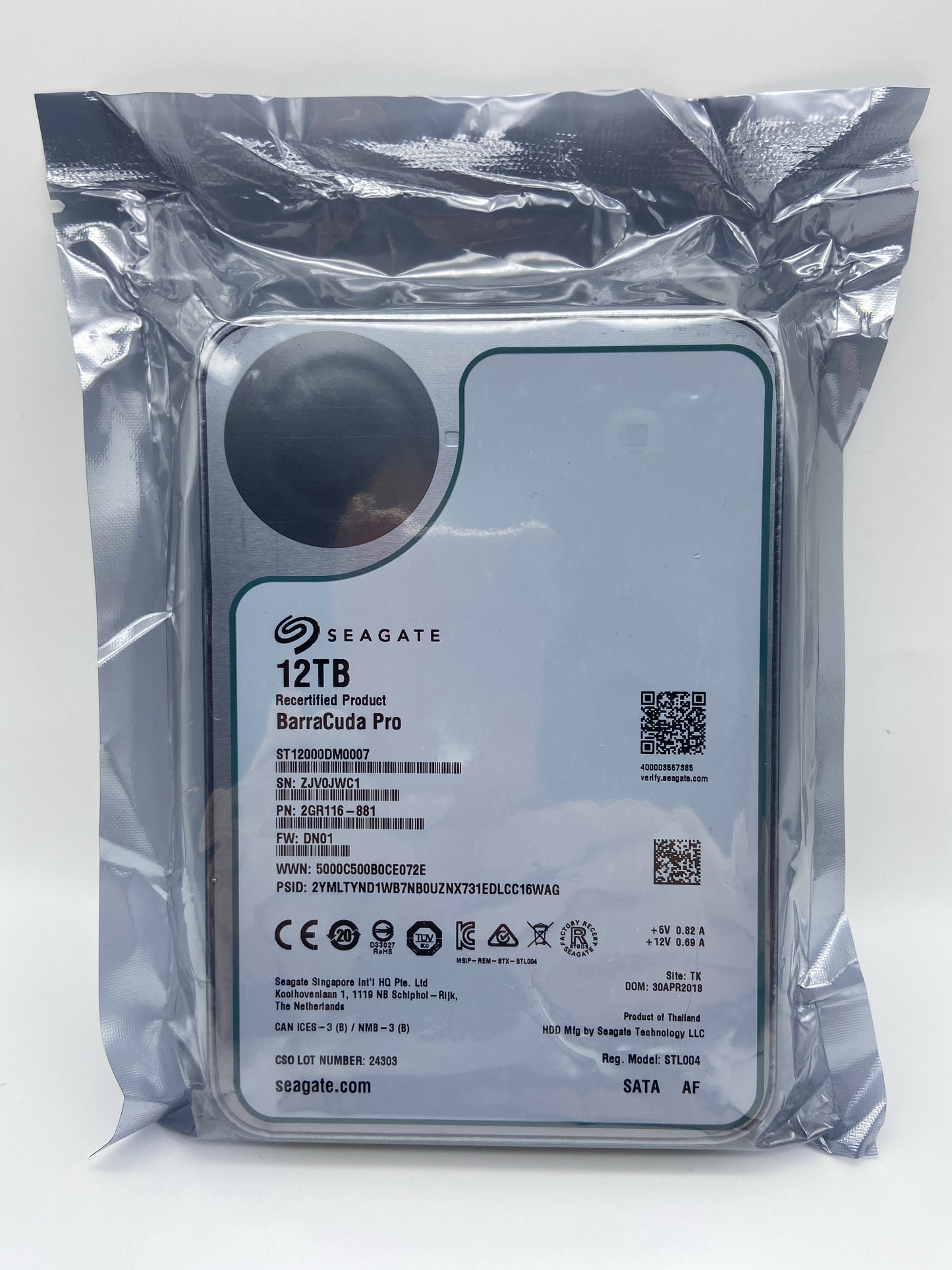 Seagate Barracuda Pro  ST12000DM0007 12TB SATA 3.5 Internal Hard Drive Performance HDD