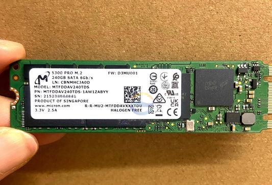 Micron 5300 PRO MTFDDAV240TDS 240GB M.2 6Gbs 1AW1ZABYY SATA Solid State Drive
