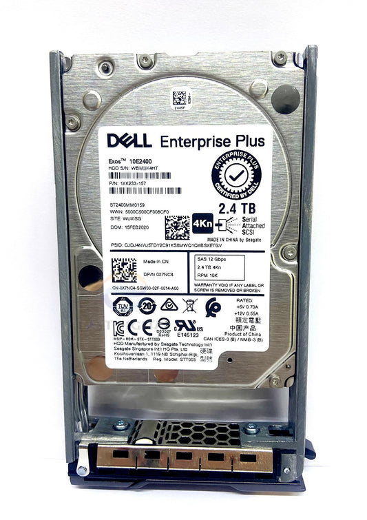 0X7NC4 Dell Compellent ST2400MM0159 2.4TB 2.5" 10K SAS 12Gb 4Kn HDD 0VR858 Tray