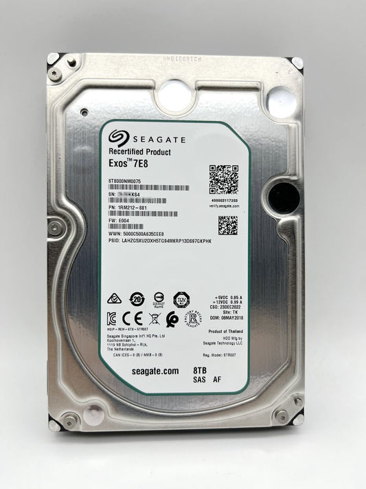 ST8000NM0075 Seagate Exos 7E8 8TB 3.5 256M Enterprise Internal SAS Hard Drive