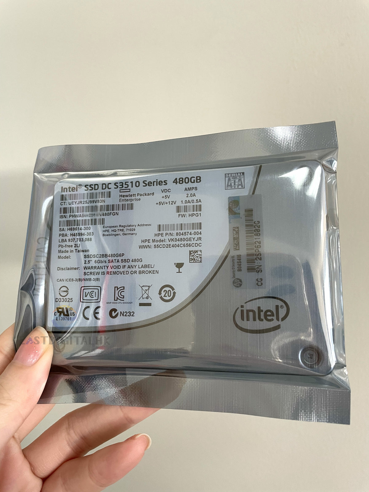 Intel DC S3510 480GB SSDSC2BB480G6 SSDSC2BB480G6P HPE 804574-004 2.5 SATA SSD