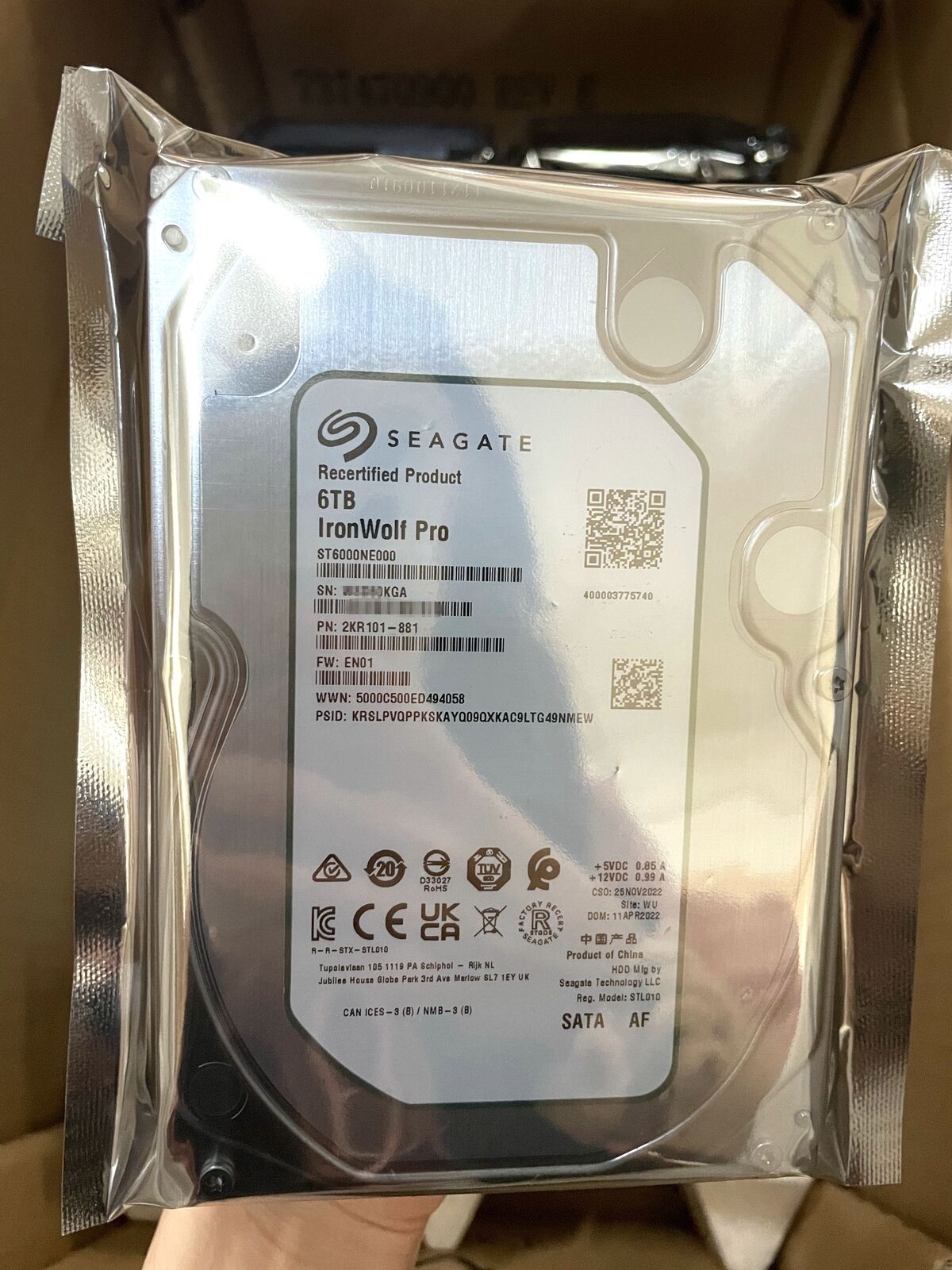 ST6000NE000 Seagate Ironwolf Pro NAS 6TB 3.5 SATA 256M Internal Hard Drive