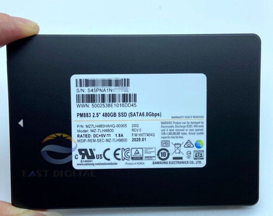 Samsung PM883 480GB SATA 6.0Gbps Enterprise SSD MZ-7LH4800 MZ7LH480HAHQ-00005