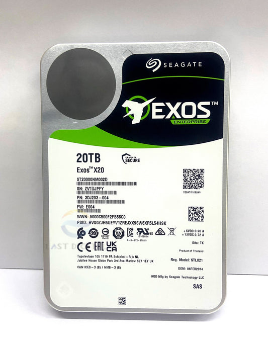 ST20000NM002D Seagate Exos X20 20TB 3.5 SAS 256MB Enterprise Internal Hard Drive