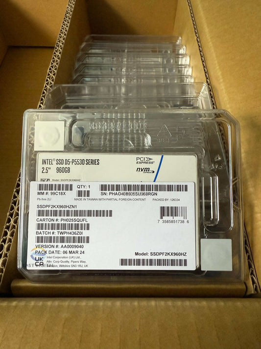 Intel SSDPF2KX960HZ D5-P5530 960GB Series 2.5" U.2 NVME Solid State Drive New
