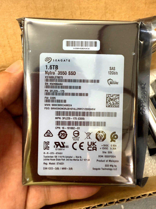 Seagate XS1600LE70075 1.6TB SSD 2.5" 12Gb/s SAS Nytro 3550 Solid State Drive New
