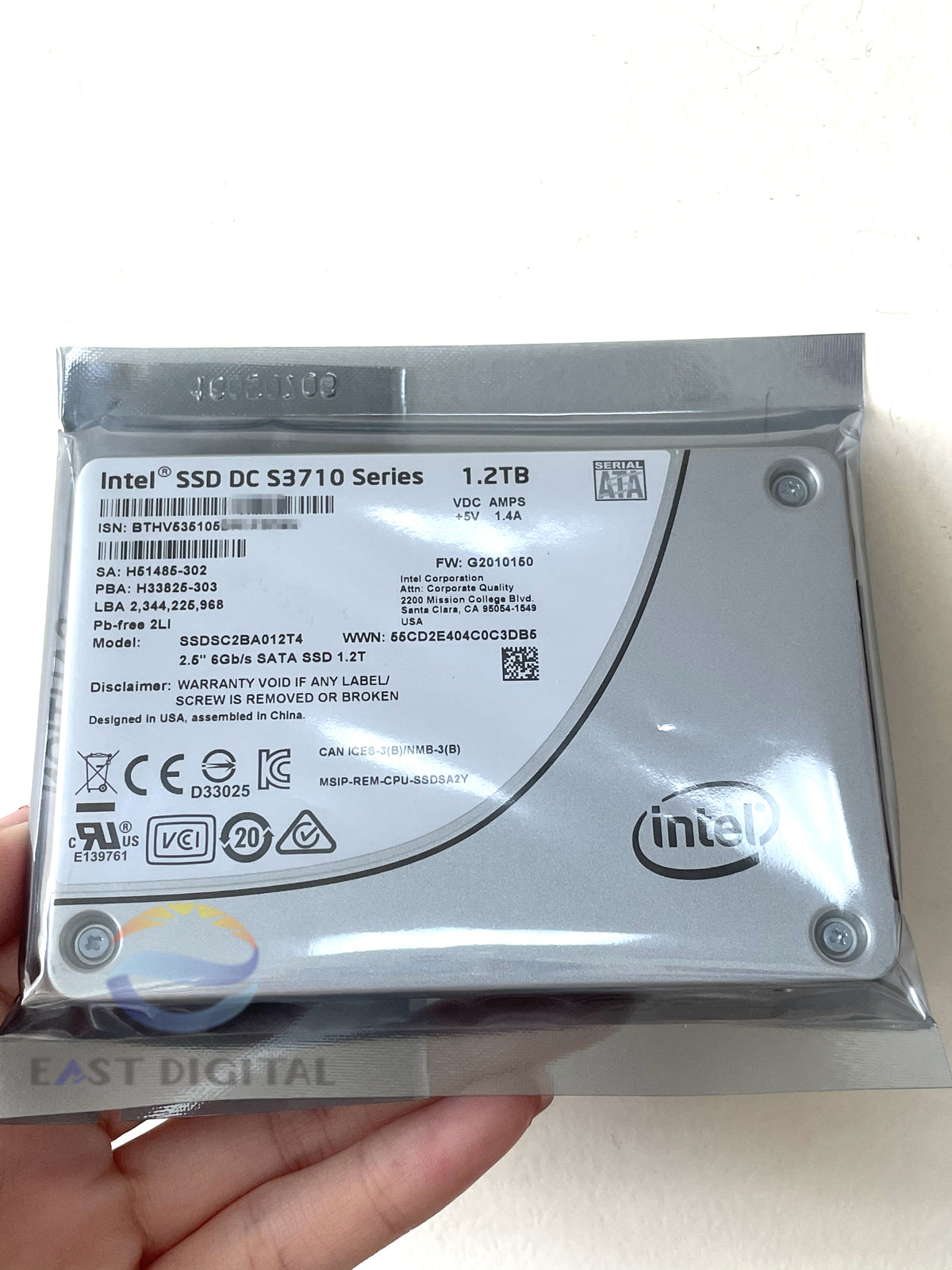 Intel SSD SSDSC2BA012T4 DC S3710 Series 1.2TB 2.5" SATA III 6.0Gbps MLC 7mm New