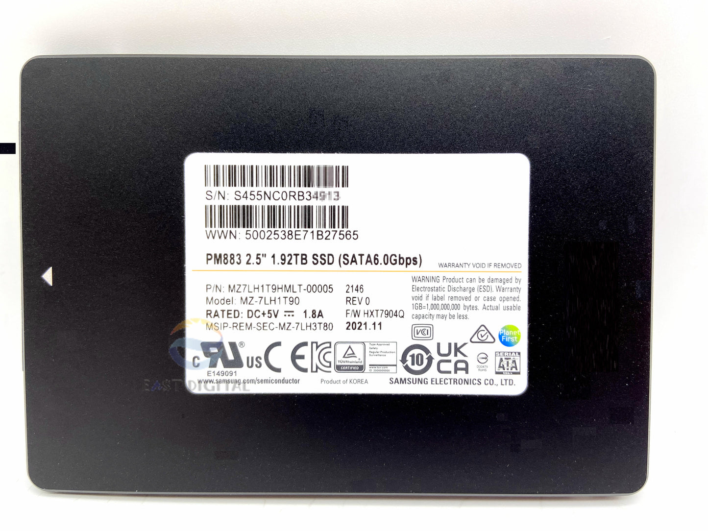 SAMSUNG PM883 2.5'' 1.92TB SSD MZ-7LH1T90 SATA 6.0Gbps MZ7LH1T9HMLT-00005 New