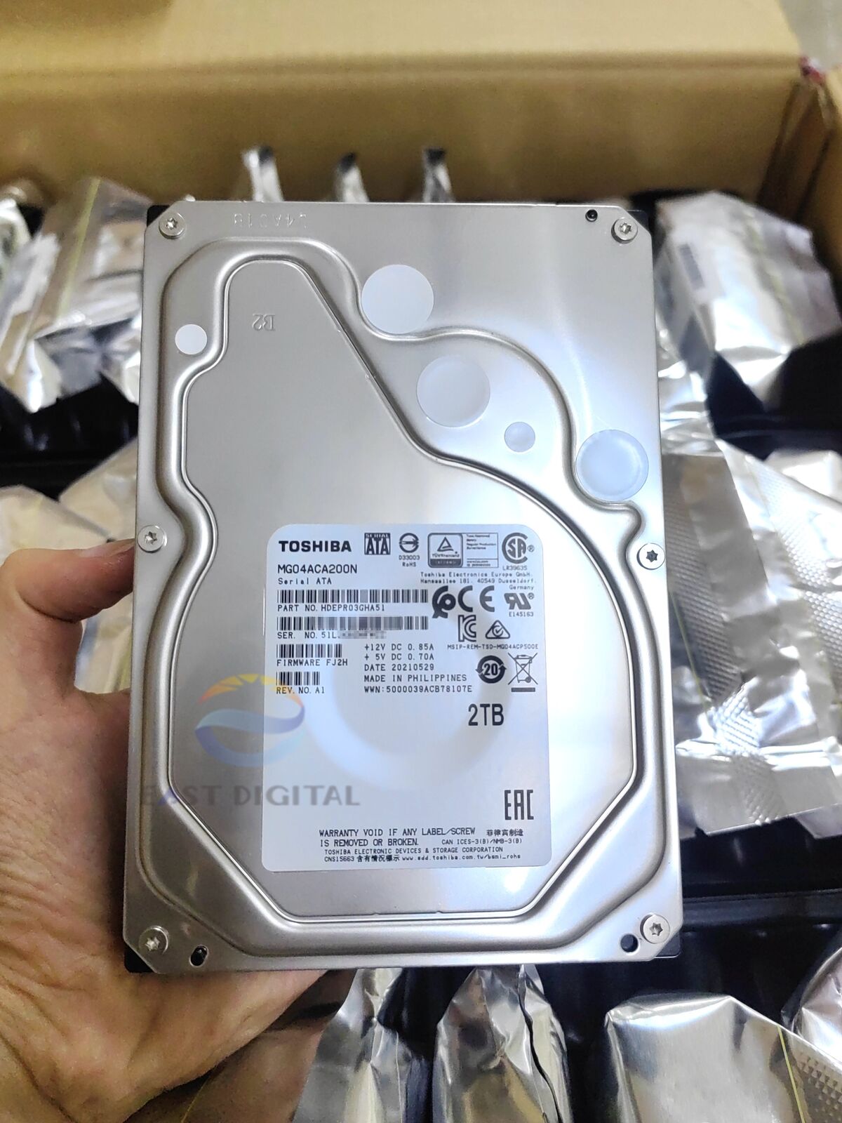 MG04ACA200N Toshiba 2TB Enterprise 7200RPM 6Gb/s 256MB 3.5 SATA 128MB Hard Drive