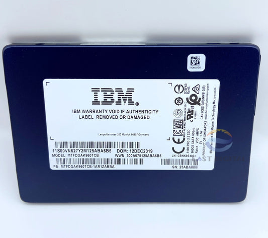 Micron 5100 PRO MTFDDAK960TCB IBM TCG-E 960GB 6Gb/s SED-e SATA 2.5in SSD New