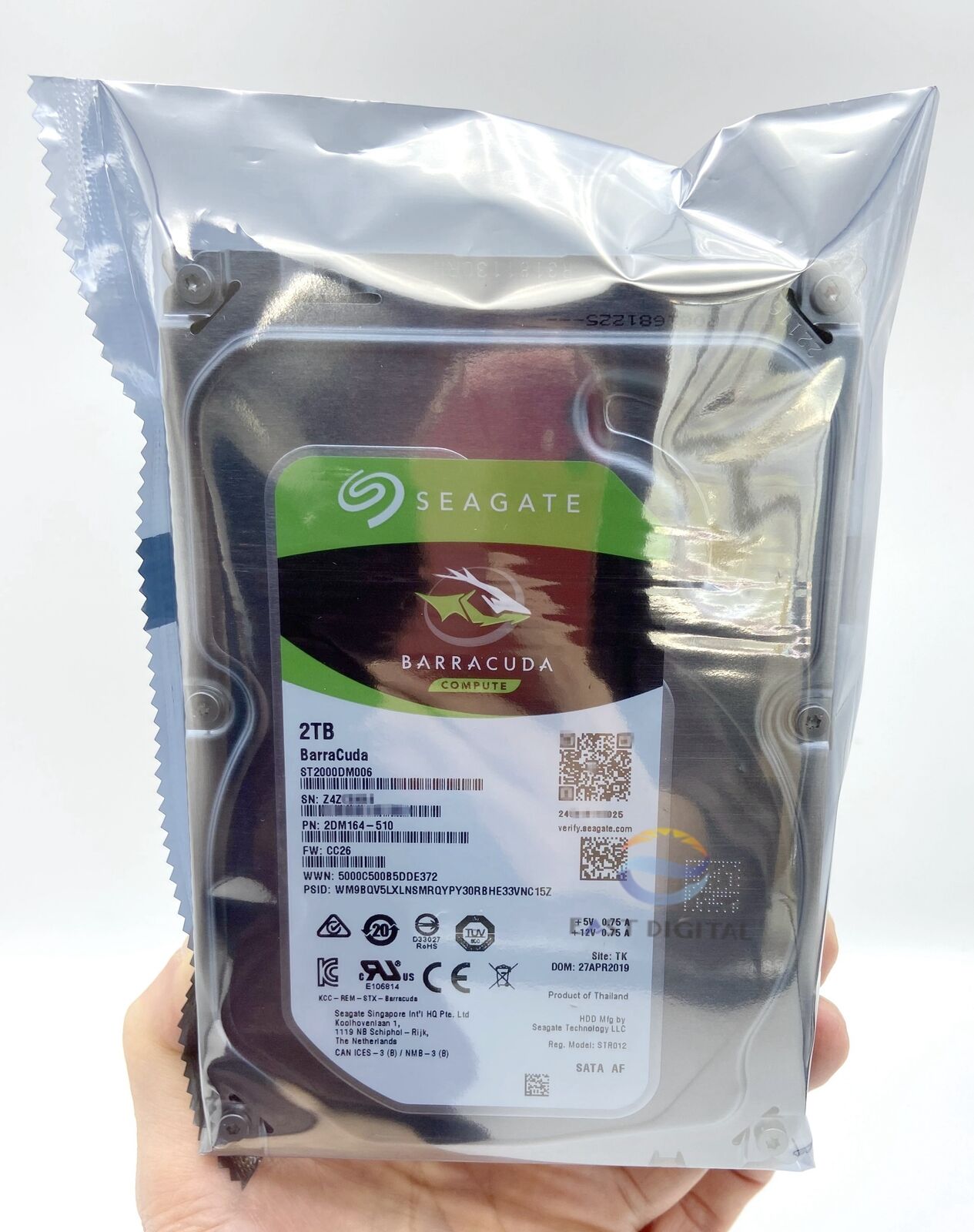 ST2000DM006 Seagate Barracuda 2TB SATA 3.5" 7200RPM 64MB Internal Hard Drive New