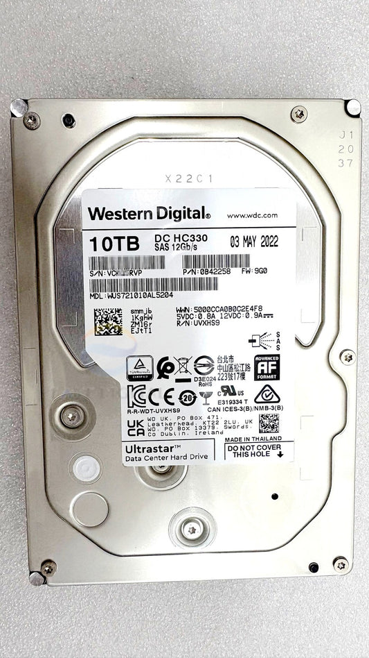 WUS721010AL5204 WD Ultrastar DC HC330 10TB SAS 3.5" Enterprise 12Gb/s 512e HDD