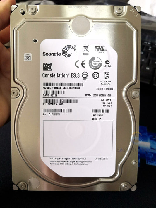 ST3000NM0033 Seagate Constellation ES.3 3TB SATA 3.5" 7.2K 128M 6Gbps Hard Drive