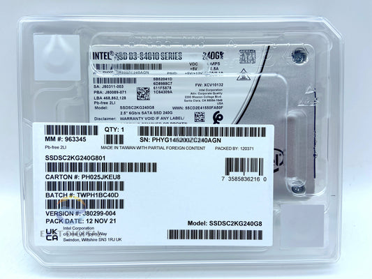 Intel SSDSC2KG240G801 D3-S4610 Series 240GB 2.5'' TLC 3D2 7mm SATA 6Gb/s SSD New
