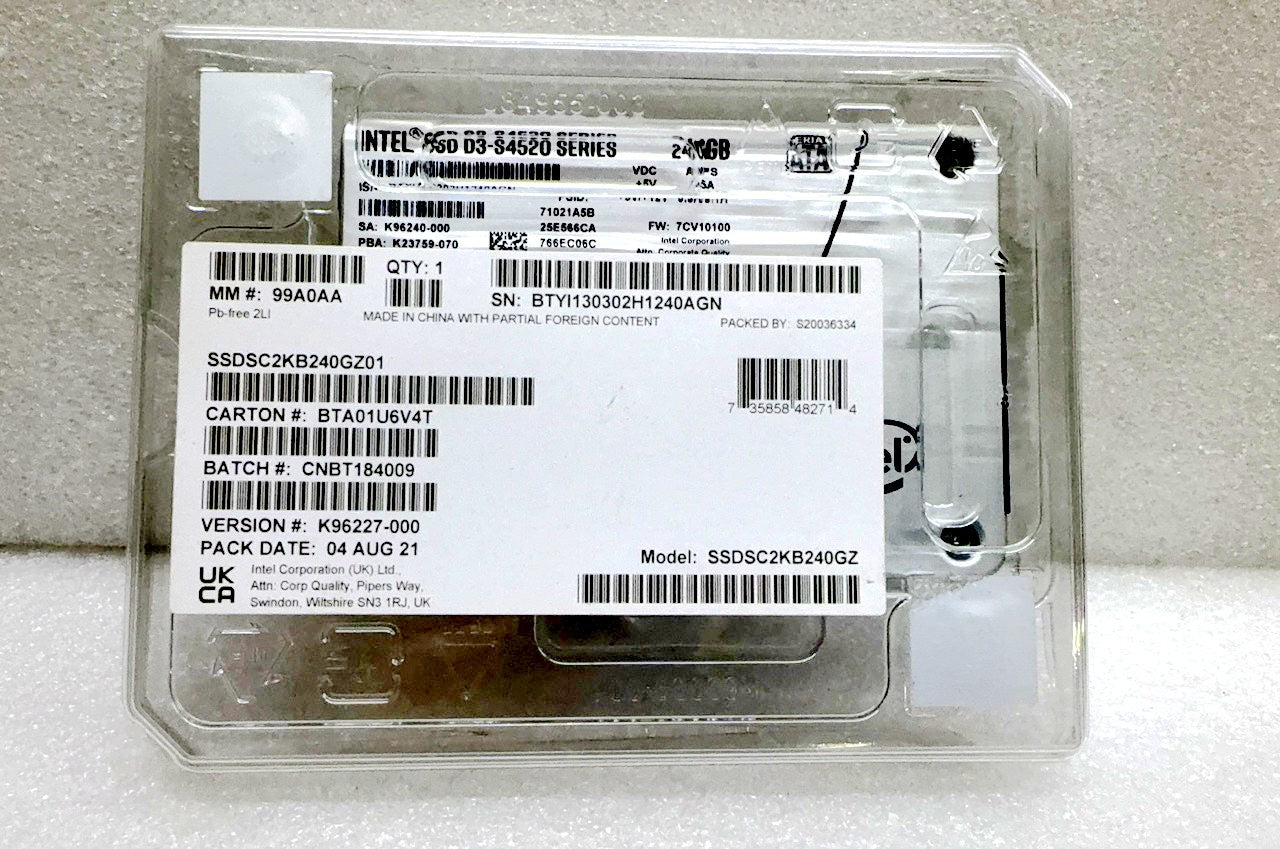 Intel SSD S4520 SSDSC2KB240GZ 240GB 2.5" 7mm SATA 6Gb/s Solid State Drive New