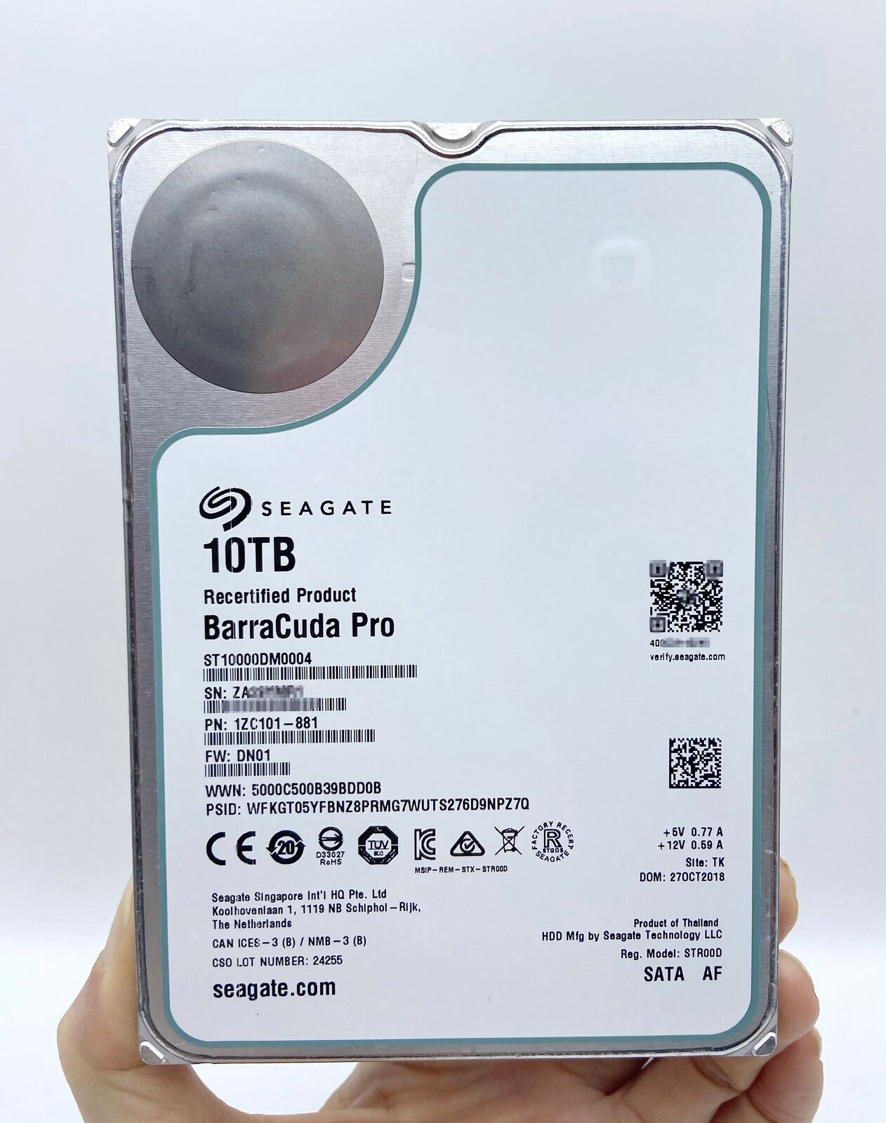 ST10000DM0004 Seagate BarraCuda Pro 10TB 3.5” SATA 256MB 7200RPM Hard Drive