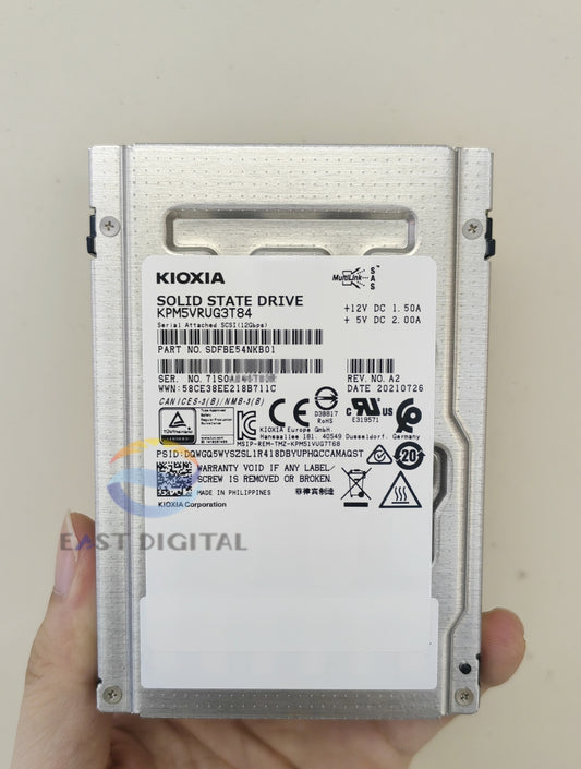 KPM5VRUG3T84 3.84TB KIOXIA 2.5" SAS SDFBE54NKB01 12Gbps Solid State Drive NEW