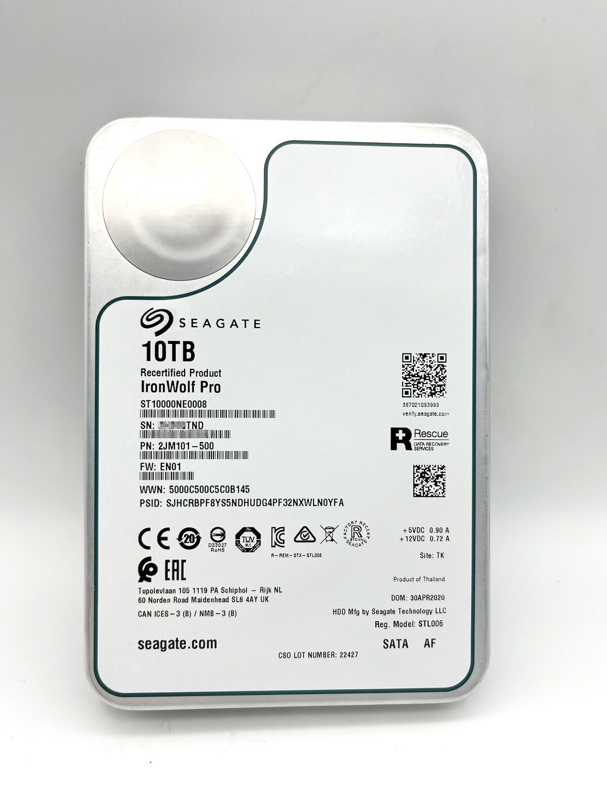 ST10000NE0008 Seagate Ironwolf Pro NAS 10TB 3.5 256M Enterprise SATA Hard Drive