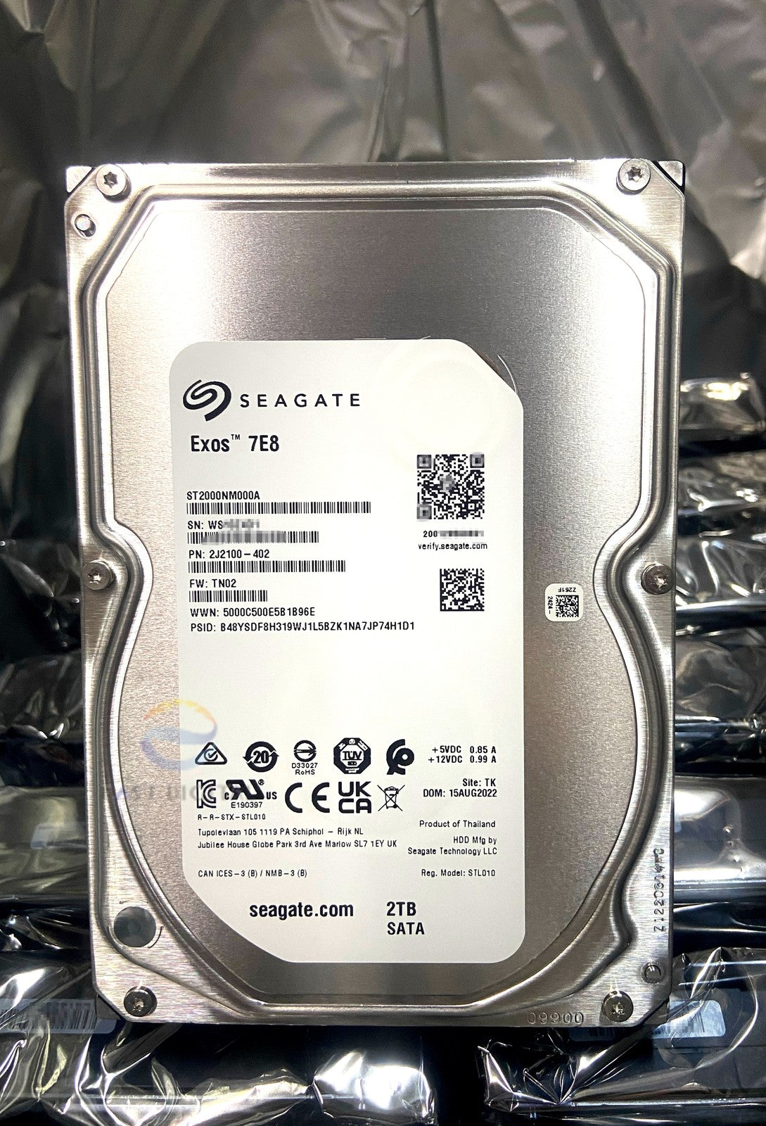 ST2000NM000A Seagate Exos 7E8 2TB 3.5" SATA 1TB 7200RPM 6Gb/s Hard Drive New