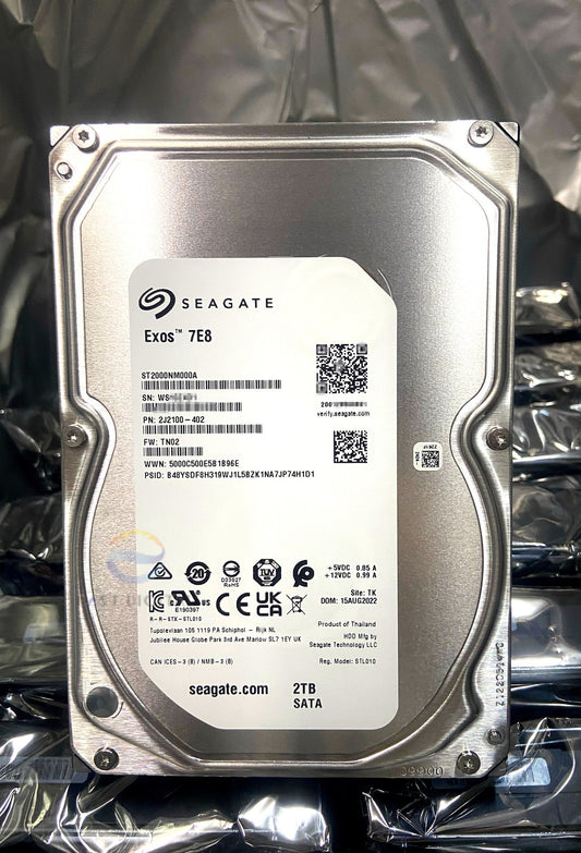 ST2000NM000A Seagate Exos 7E8 2TB 3.5" SATA 1TB 7200RPM 6Gb/s Hard Drive New