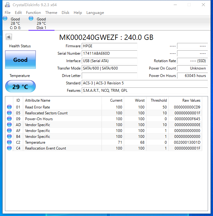 HPE MK000240GWEZF 5100 MAX 240GB 2.5" SATA 6Gbs Enterprise 875703 870668 SSD