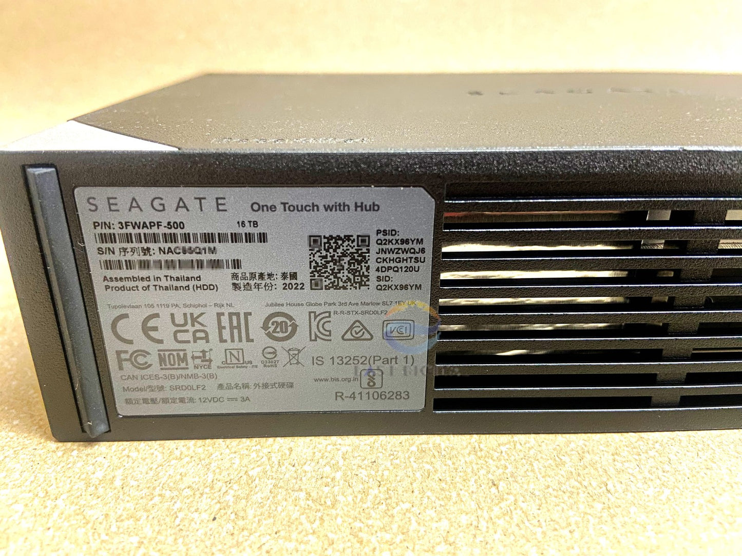 Seagate One Touch Drive Hub 16TB 3.5'' External STLC16000400 USB-C Desktop HDD