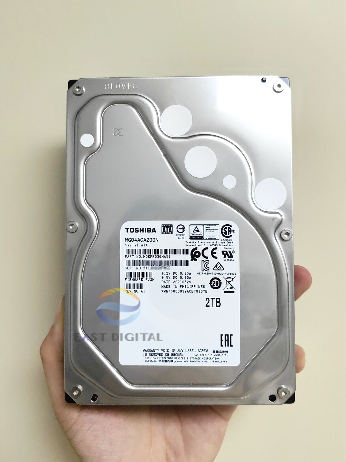 MG04ACA200N Toshiba 2TB Enterprise 7200RPM 6Gb/s 256MB 3.5 SATA 128MB Hard Drive