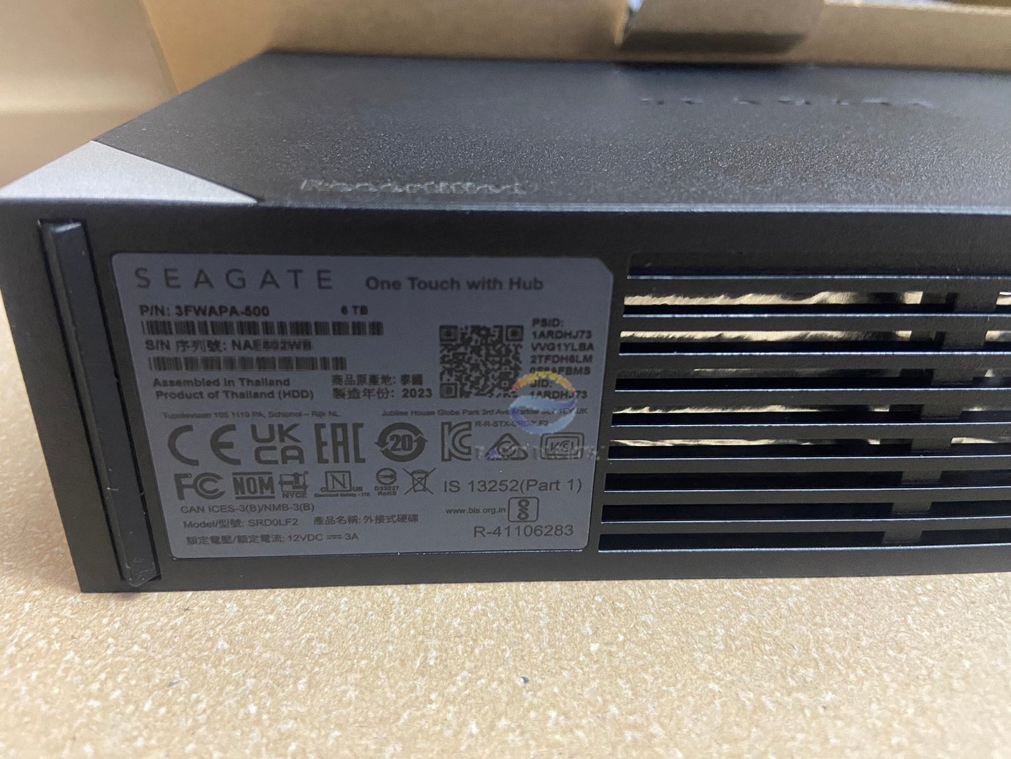 Seagate One Touch Drive Hub 6TB 3.5'' External STLC6000400 USB-C Desktop HDD